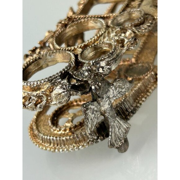 VTG 1950s Ormolu Filigree Lipstick Makeup Holder 9-Slot Rose Hollywood Regency - Picture 10 of 16